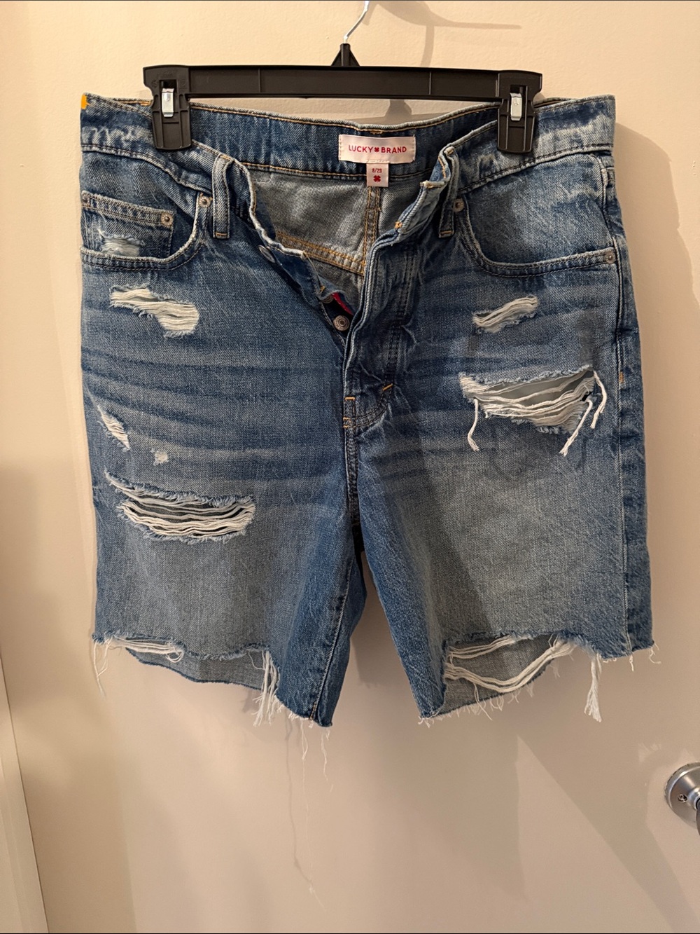 Lucky Brand Blue Distressed Denim Cutoff Shorts